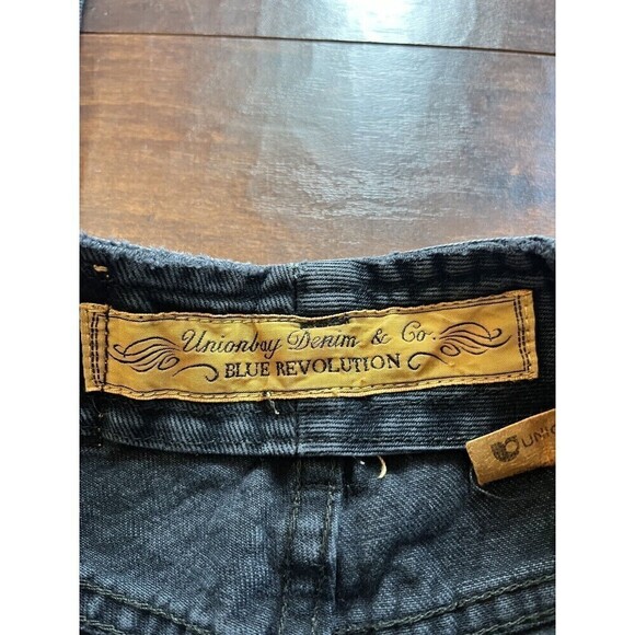 Vintage Union Bay Black Y2K Blue Revolution Sz 8P - Picture 4 of 11